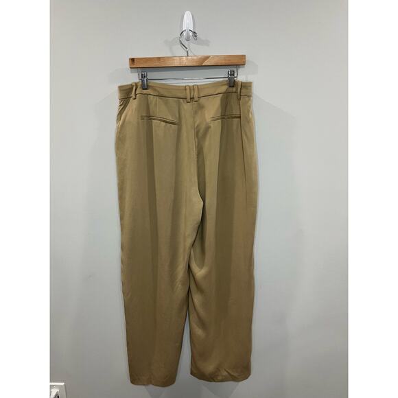 J.Crew Factory Wide-leg pleated twill trouser pant 14 - Picture 2 of 3